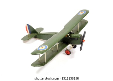 Vintage Toy Aeroplane On White Background