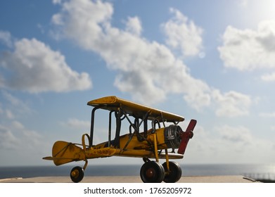 Vintage Toy Aircraft Realistic Shot, Close Up, Forced Perspective