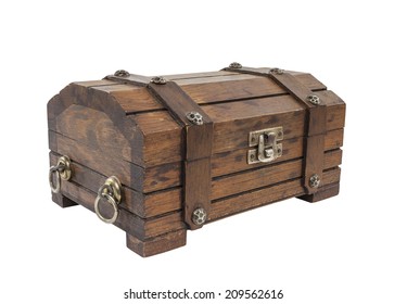 Vintage Toy Treasure Chest With Clipping Path.