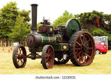 Vintage Traction Engine At Country Fair