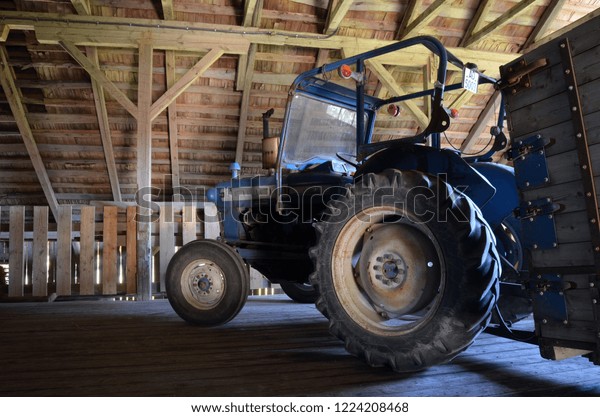 Vintage tractor Ford model 1967. At\
the farm. June 24,2018. Rakkestad., Norway,\
Scandinavia.