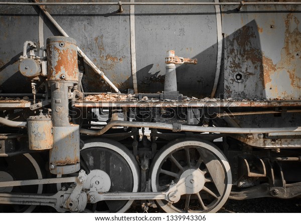 Vintage trains side view
antique steam