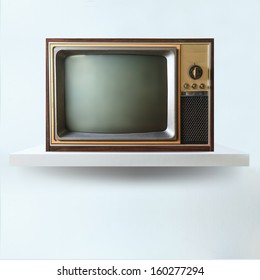 Vintage Tv On Shelf