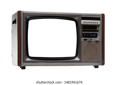 Vintage Tv White Blank Screen Isolated Stock Photo 1481961674 ...