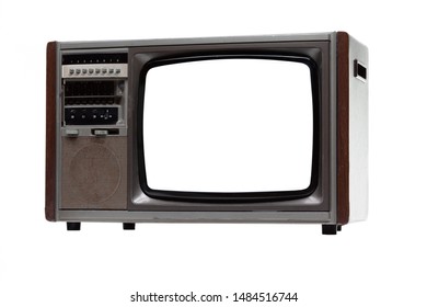 Vintage Tv White Blank Screen Isolated Stock Photo 1481961674 ...