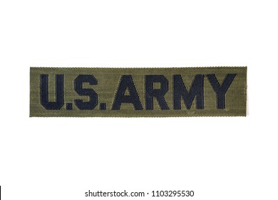 Vintage US Army Patch For A Uniform Isolated On White