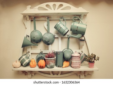 Vintage various vintage kitchen objects. old style filter