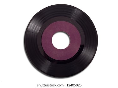 Vintage vinyl record albums with copy space on a white background add text or graphic to record label