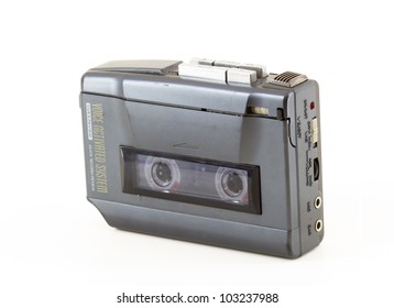 Vintage Walkman In A White Background