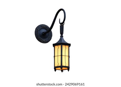 vintage wall street lamp isolated on a white background - Powered by Shutterstock