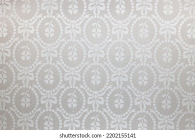 Vintage Wall Tapestry Background Texture With Repeat Floral Pattern.