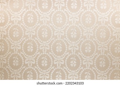 Vintage Wall Tapestry Background Texture With Repeat Floral Pattern.