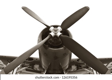 Vintage War Plane Isolated On White Background ( World War II )