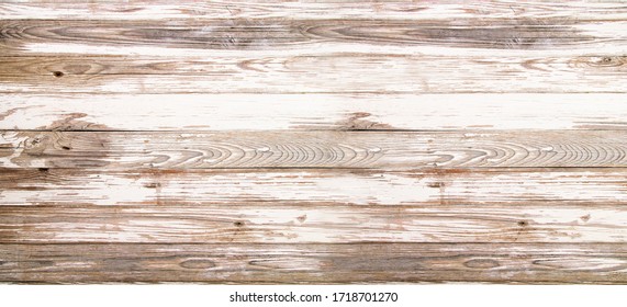 Vintage white wood texture background, old wooden table top view