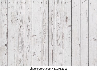 Vintage White Wooden Wall Background