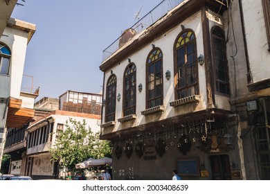 vintage windows in Ancient City of Damascus (Syrian Arab Republic)  in 19.06.2021