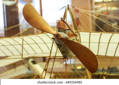 Vintage Wooden Airplane Model By DaVinci's Sketches 