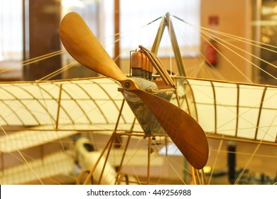 Vintage Wooden Airplane Model By DaVinci's Sketches 