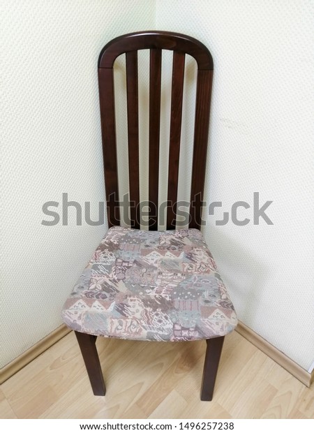 Vintage Wooden Chair High Back Corner Stock Photo Edit Now
