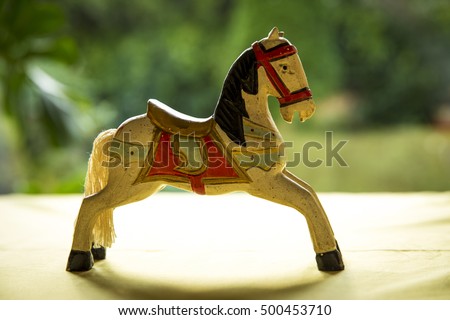 vintage wooden horse toy