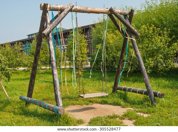 Vintage Wooden Old Russian Swing Folk Stock Photo Edit Now