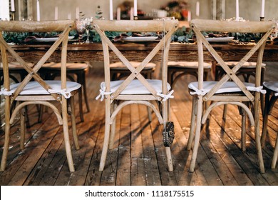 Vintage Wooden Wedding Chairs