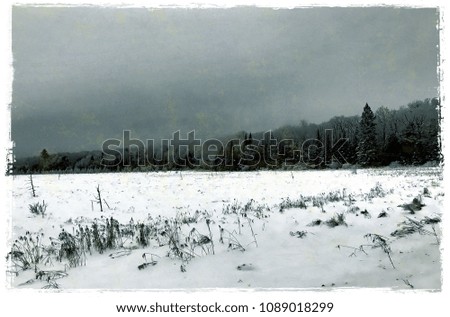 Similar – Peace. Winter Snow Field