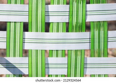 Vintage Woven Lawn Chair Background