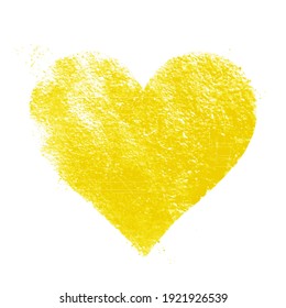 Vintage yellow heart. Great for Valentine's Day, wedding, scrapbook, grunge surface textures.