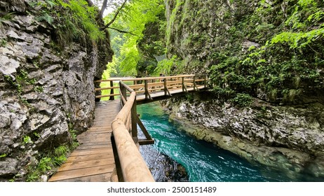 Vintgar Gorge, Slovenia, in bright spring day - Powered by Shutterstock