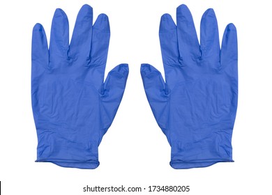 Vinyl Disposable Gloves Isolated On White