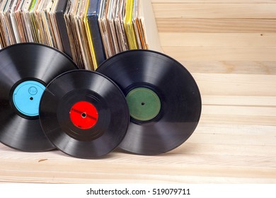Vinyl Record Front Collection Albums Vintage Stock Photo 519079711 ...