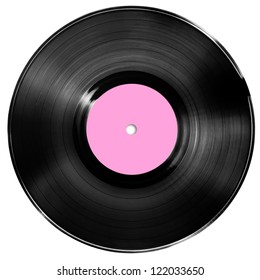 Vinyl Record Isolated On White