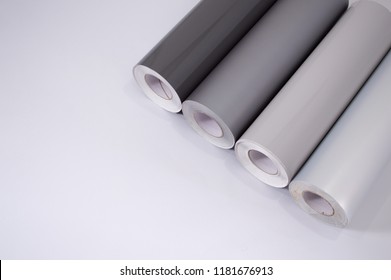 
Vinyl rolls of gray color