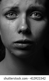 Violence Abuse Girls Theme Portrait Beautiful Stock Photo 413921560 ...