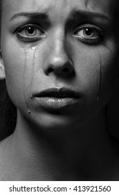 Violence Abuse Girls Theme Portrait Beautiful Stock Photo 413921560 ...