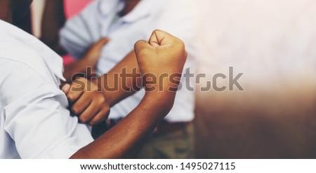 
Violent behavior in school boy is creating a brawl.Concept of school problems