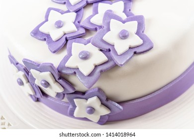 Violet Marzipan Star Shaped Cake Decoration Stock Photo Edit Now