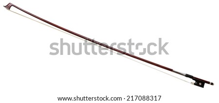 Violin bow isolated on white background