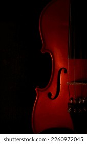 A violin in a dark background