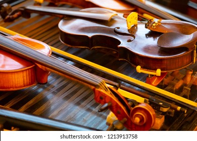 Violin On Cimbalom, Closeup