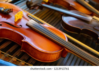 Violin On Cimbalom, Closeup