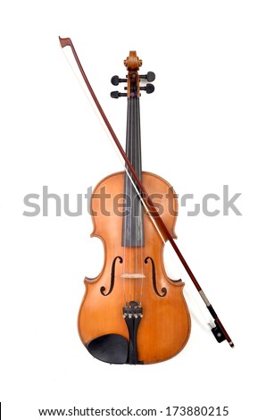 Violin on white background 