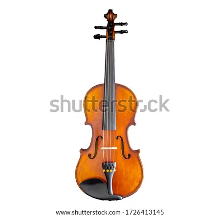 violin on white background isolated top view wallpaper