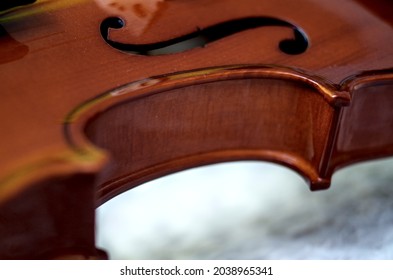 Violin Waist And F Hole Closeup