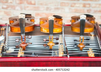 Violins And Cimbalom. Selective Focus.