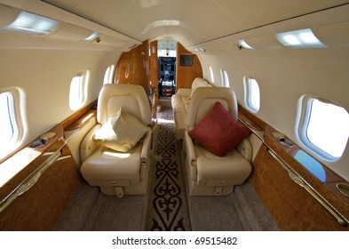 VIP Business Interior Jet Airplane