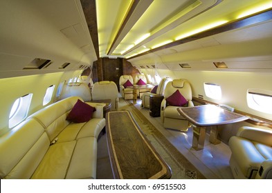 VIP Business Interior Jet Airplane