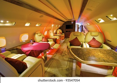 VIP Business Interior Jet Airplane