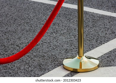 VIP Fence Club Barrier Red Gold Parking Face Control .concept Face Control Luxury Festival Awards 